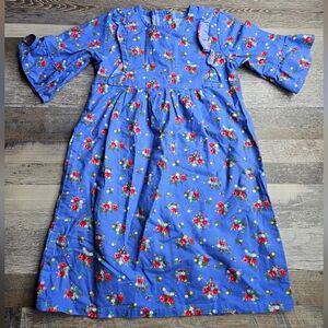 Southern Sunshine Blue Floral Dress Sizw 4T
